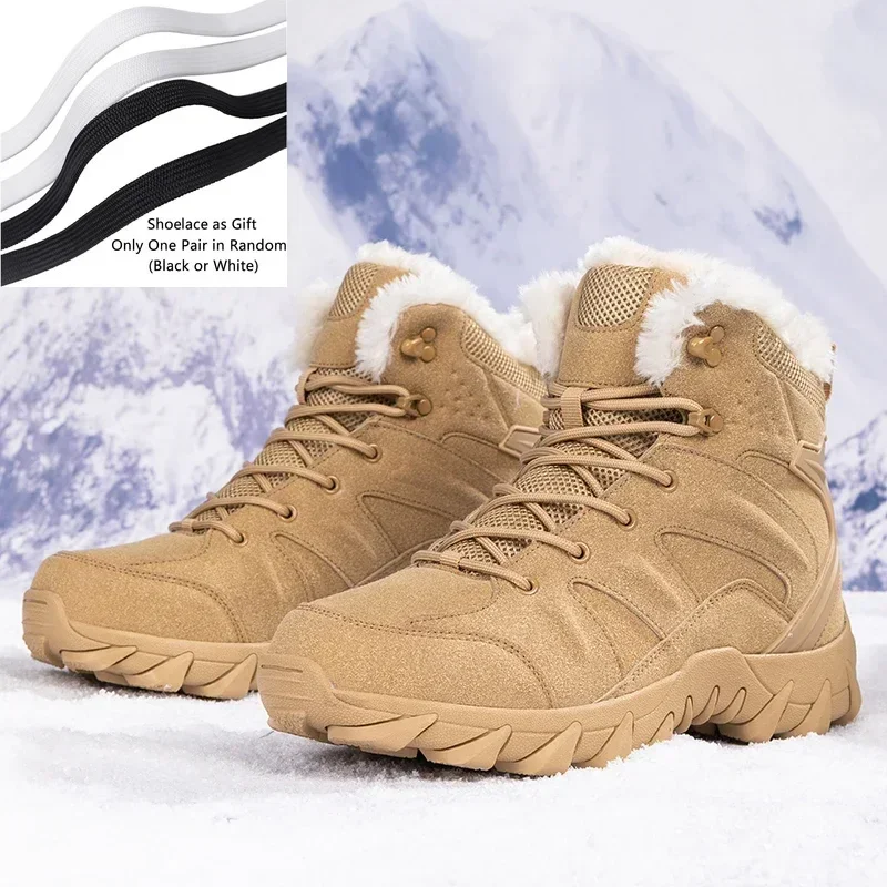 

Мужские зимние тактические ботинки на шнуровке, походная обувь, размер плюс, рабочая обувь до щиколотки, брендовая обувь для скалолазания, мужские мотоциклетные ботинки
