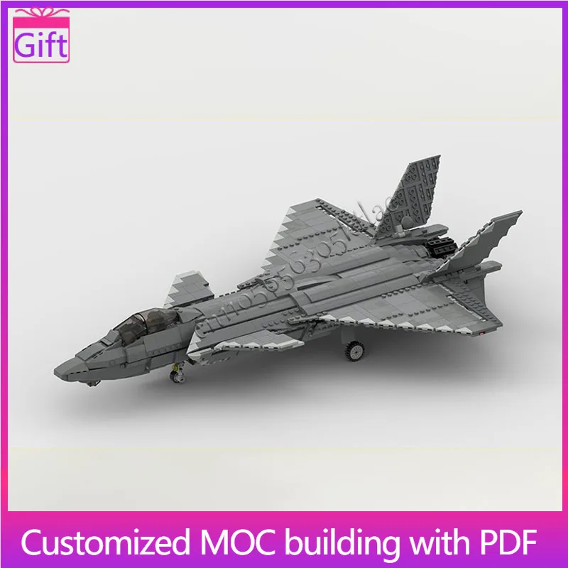 

1361PCS MOC Cool Stealth Fighter Superfortress Fighter Plane Model Building DIY Assembled Educational Children Toys Xmas Gifts