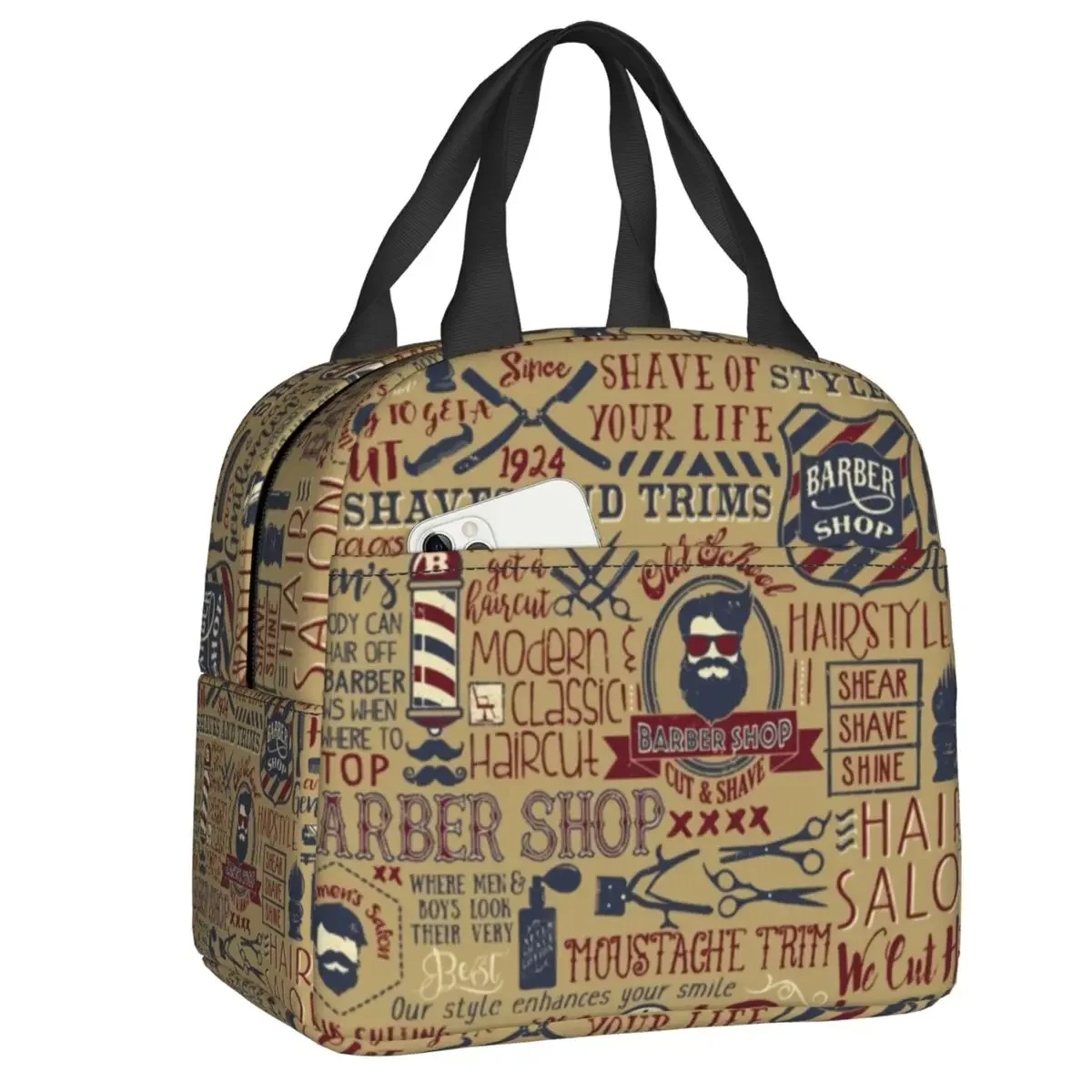 Custom Best Barber Stylist Tools Insulated Lunch Bag for School Office Hairstylist Cooler Thermal Lunch Box Women Children