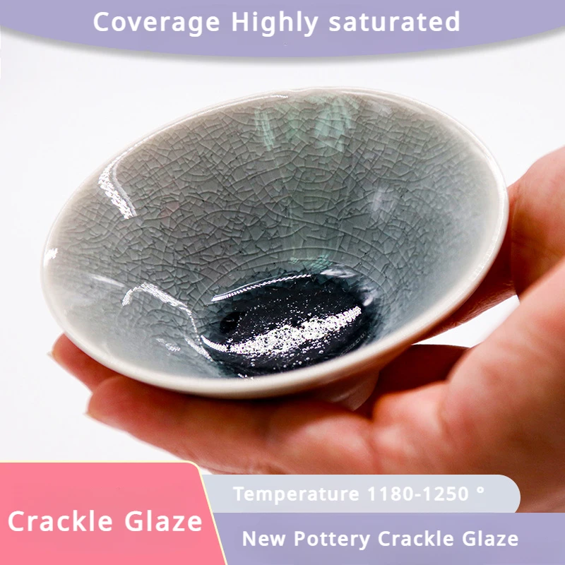 300ml/bottle Pottery Crackle Glaze Open Flake Glaze Medium Temperature Pottery Ice Crackle Low Temperature Ceramic Pigment