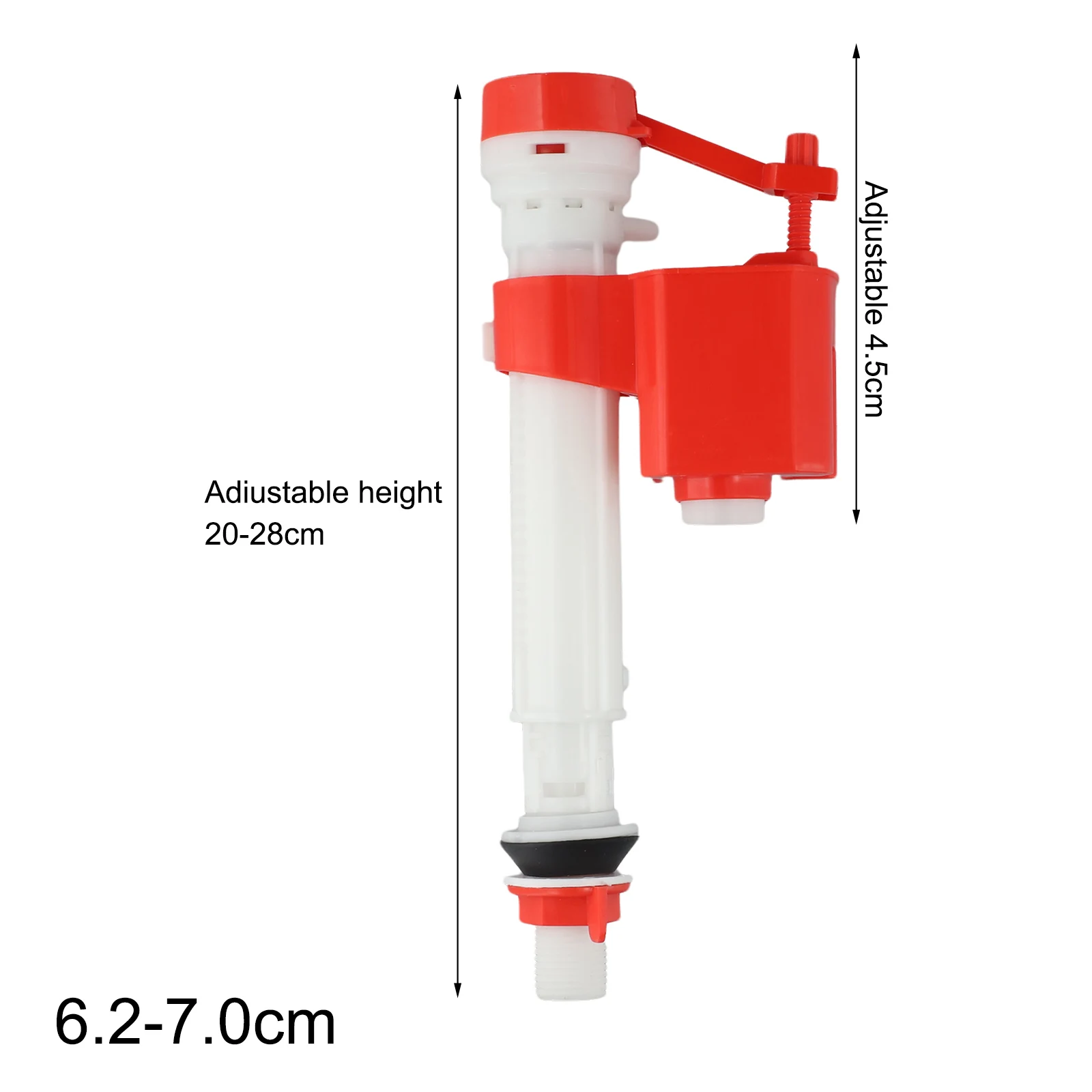 1pc Toilet Water Inlet Valve For Bottom Inlet Toilet Cistern Fill Valve Height Adjustable Water Level Entry Household Fittings