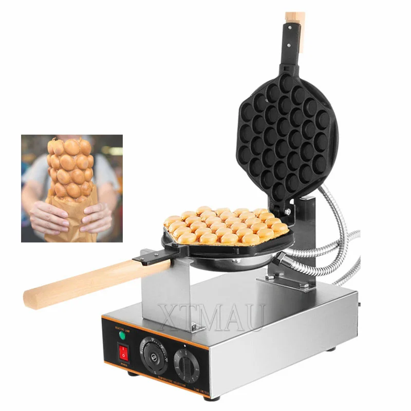 Commercial Electric Egg Bubble Waffle Maker Machine Eggettes Waffle Iron Cake Oven Bubble Waffle Machine