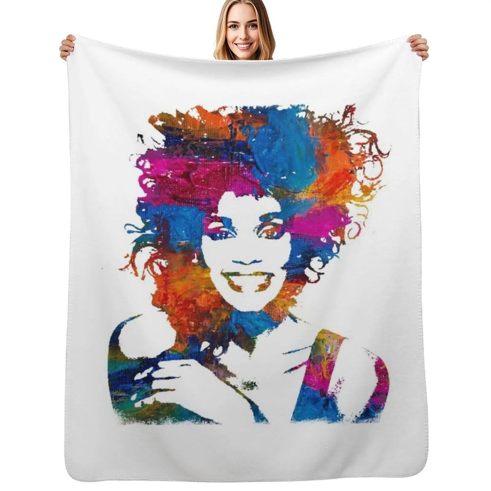 

Whitney Houstonlegendary pop icon fan art for Whitney Houston fans music pop singer Throw Blanket Softest Blankets