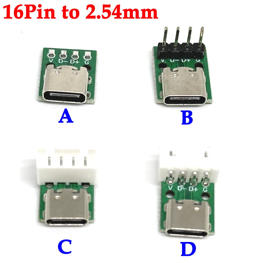 

100 шт./партия, USB-разъём 16 Pin-2,54 мм