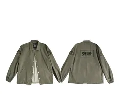 High Quality United States Sheriff's SWAT Team Tactical Jacket Coach Shirts Men's Loose Fashion Cotton Jackets