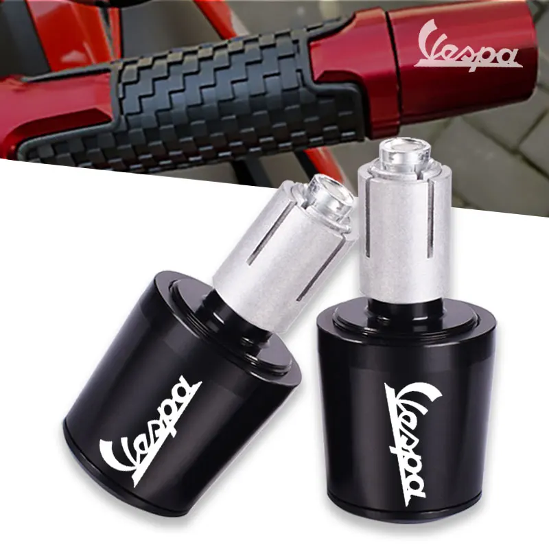 For Piaggio Vespa GTS GTV LX 60 125 250 300 Primavera Sp Motorcycle CNC Handle Bar Handlebar Grips Cap End handle Plugs cap