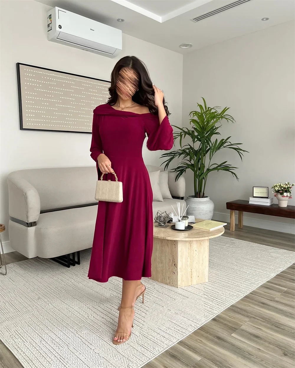 Customized Evening Gown Formal Prom Dress Dearin Asymmetrical A-line Tea Length Skirts Draped Bespoke Occasion Dresses Saudi Ara