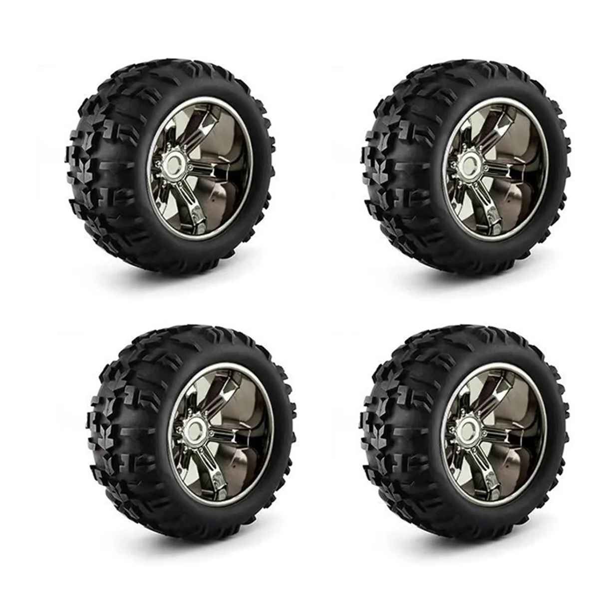 4pcs 150MM 1/10 RC Buggy Tires Truck Tire Wheel Tyre 17mm Hex for ARRMA TRAXXAS RC Car Titanium Color