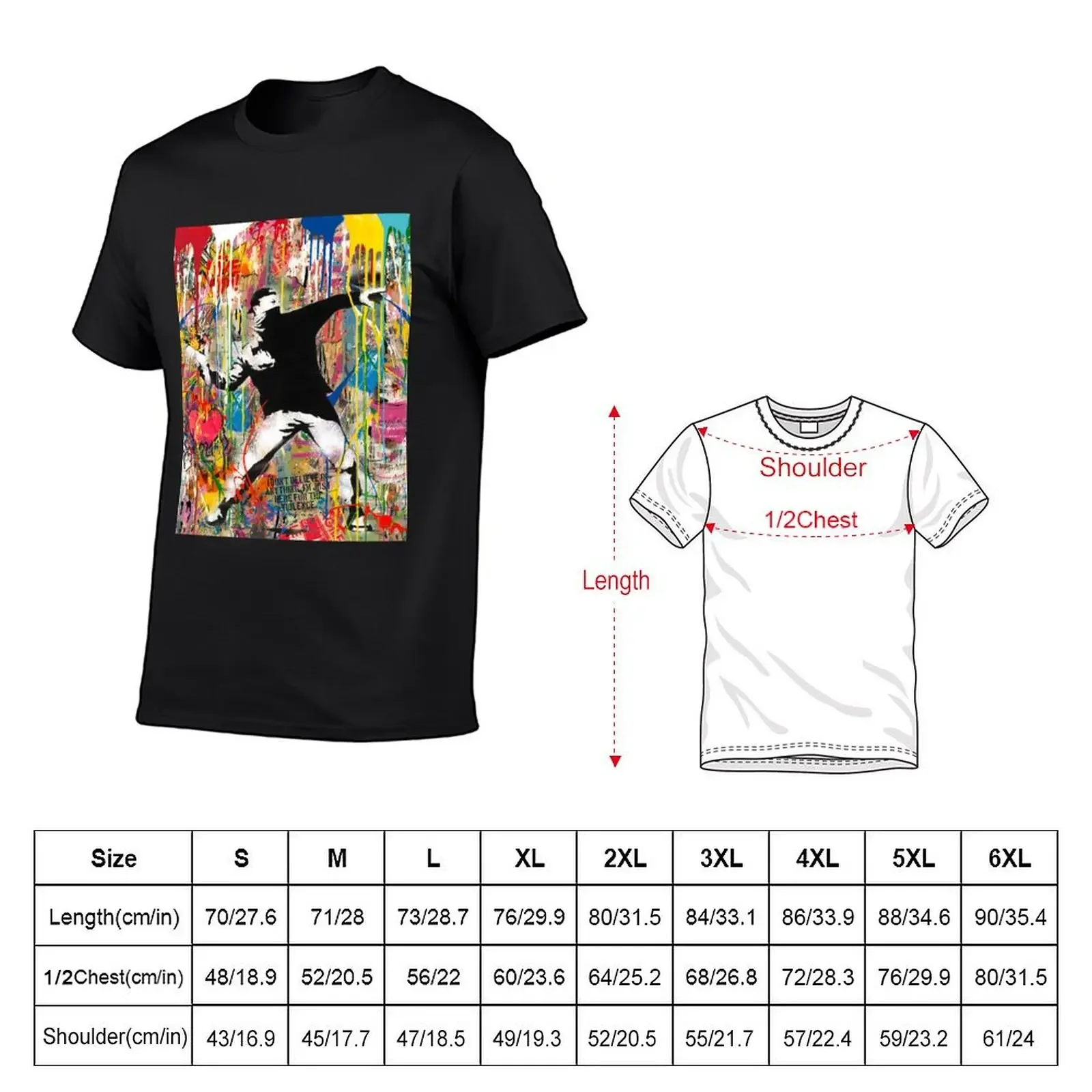 Flower Thrower Pop Street Art Colorful T-Shirt animal prinfor boys tops men graphic t shirts