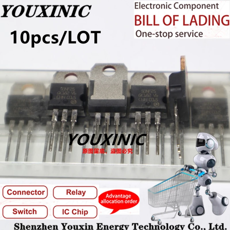 

YOUXINIC 100% New Imported Original STP50NF25 50NF25 TO-220 N-Channel FET 50A 250V