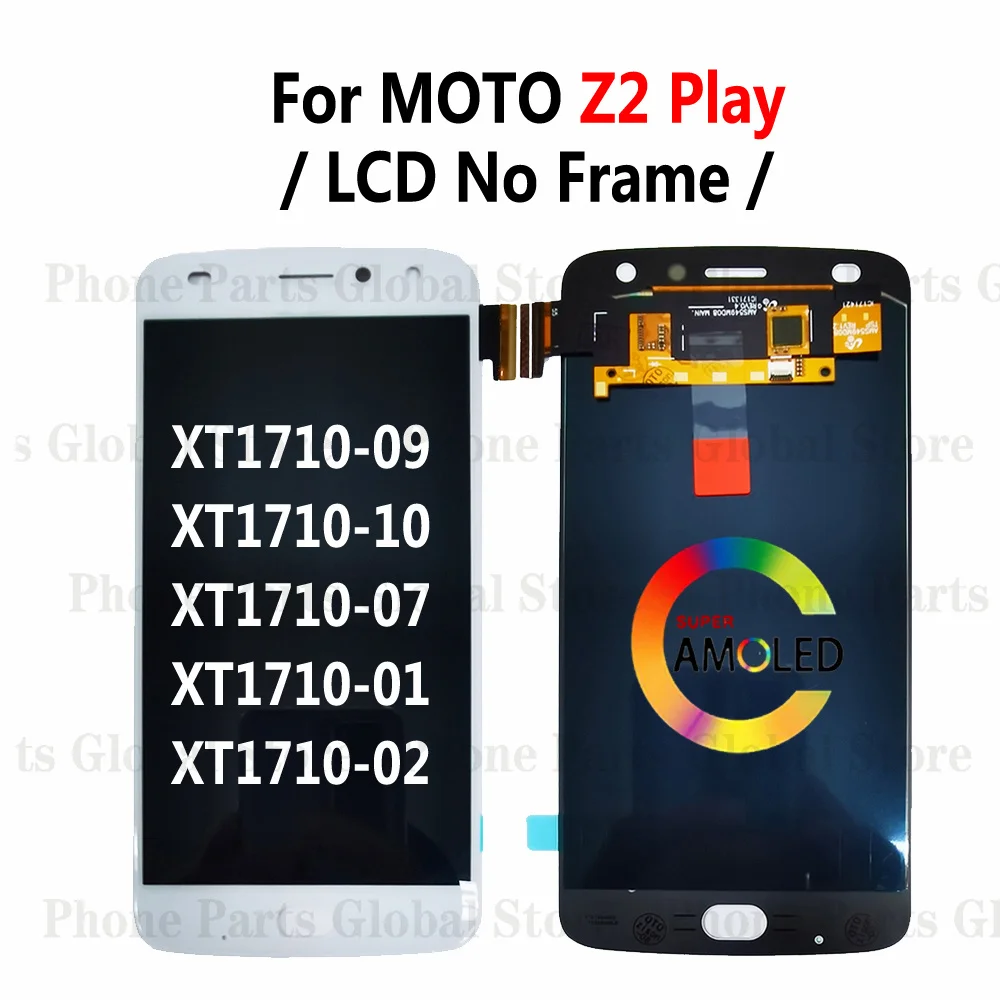 For Motorola MOTO Z2 Play LCD Z Z3 Z4 LCD Display Screen Touch Digitizer Assembly XT1710 XT1929 XT1980 XT1635 Replacement Parts