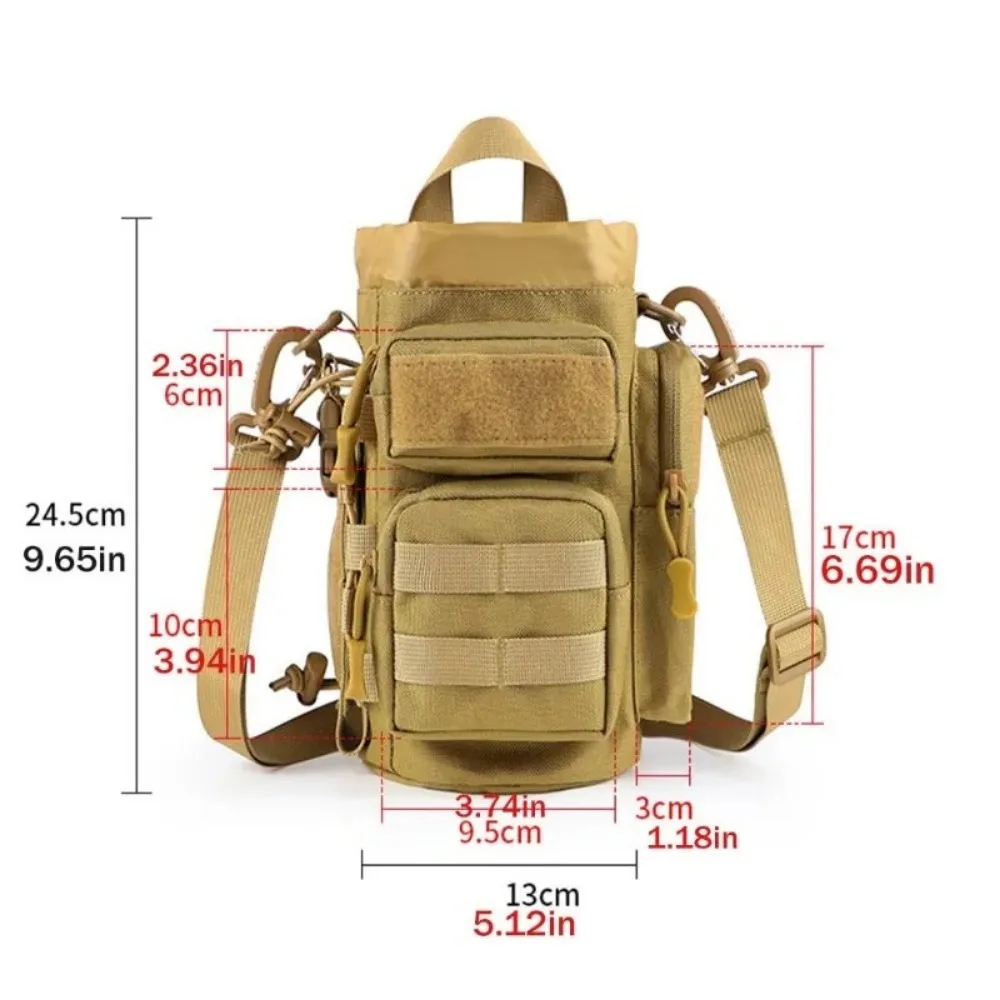 Outdoor Sports Water Bottle Storage Bag Large-capacity Multifunctional Travel Cup Holder Strap-type Water Cup Messenger Bag