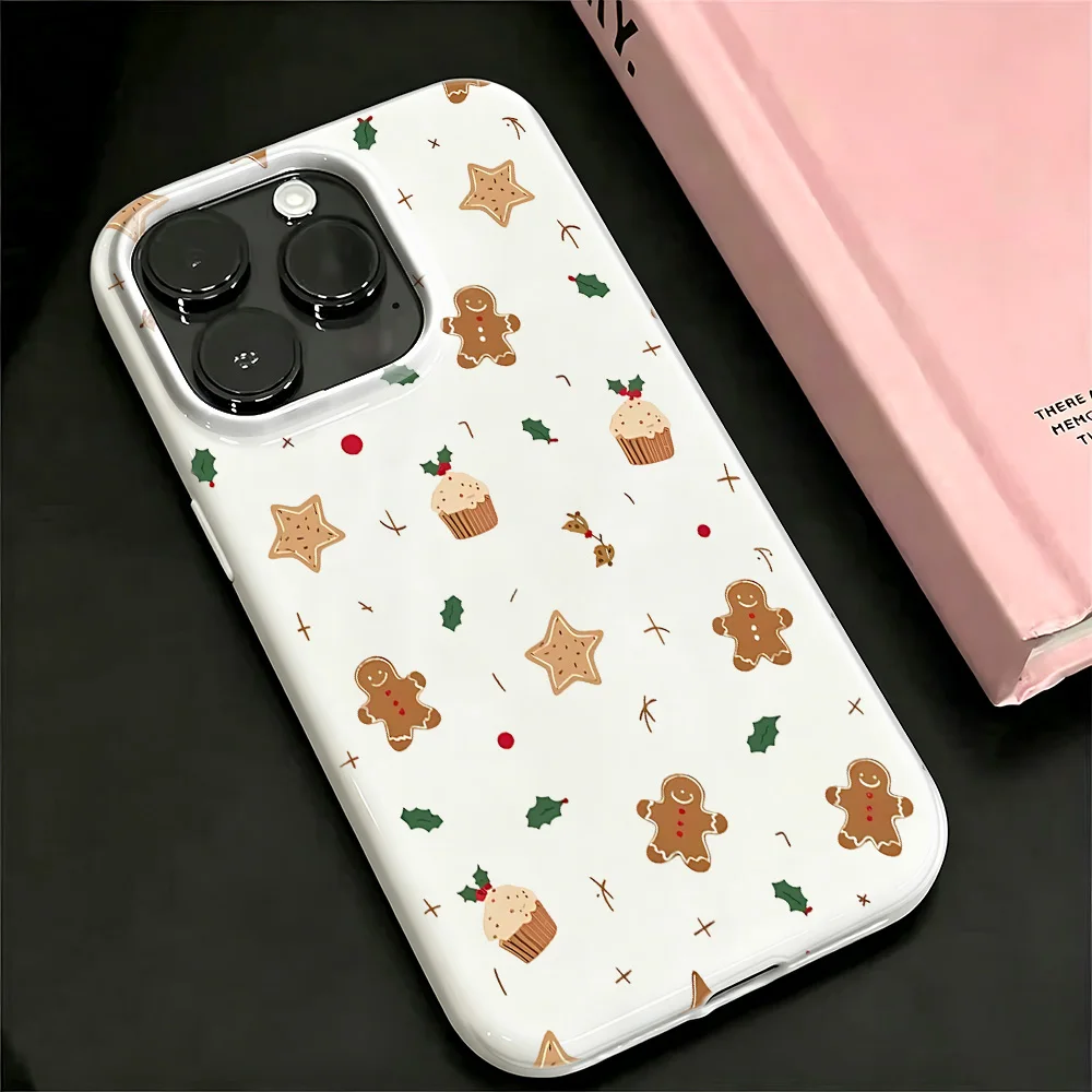 Gingerbread Christmas Hot Sale Silicone Case For Iphone 18 12 13 17 11 15 Plus 16 14 Pro Max Popular Trend Phone Back Cover
