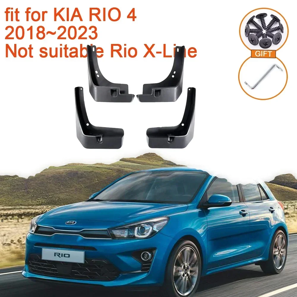 Mudguards for KIA RIO 4 2018 2019 2020 2021 2022 2023 K2 FB Russian Model Accessories Mud Flaps Splash Guards Flap Fender 4x Car