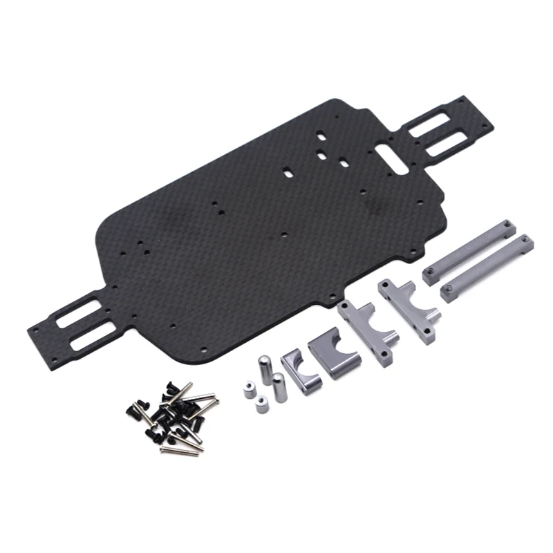 Metal Upgrade Retrofit Carbon Fiber Bottom Plate For WLtoys 1/18 184011 A949 A959 A969 A979 K929 RC Car Parts