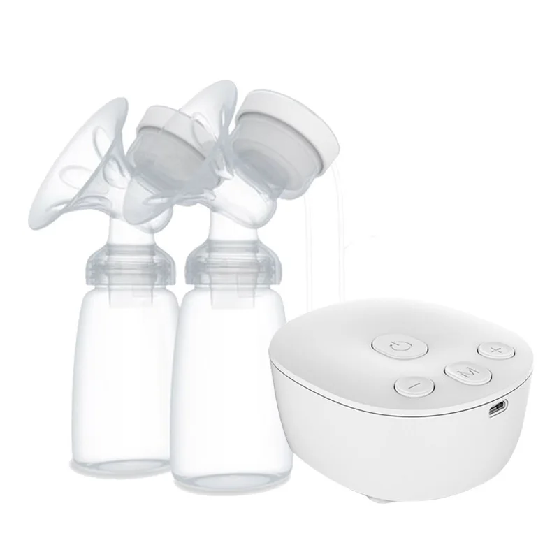 Double Electric Breast Pump USB Electric Breast Pump With Baby Milk Bottle Cold Heat Pad BPA free Powerful Breast Pumps