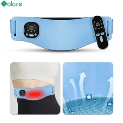 EMS Vibration Hot Compress Lumbar Brace Therapy Massager Electric Heating Waist Massage Device Back Support Massage Equipment