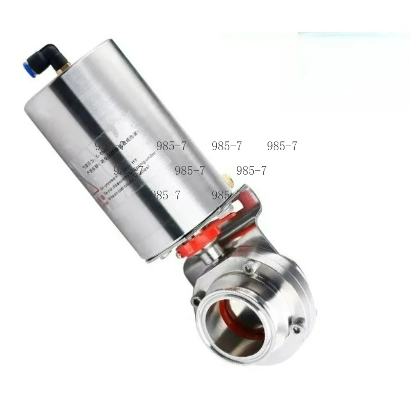 Sanitary SS Pneumatic Powder Valve Quick Install Dust Valve Single Acting Vertical Tri-Clamp Soft Seal