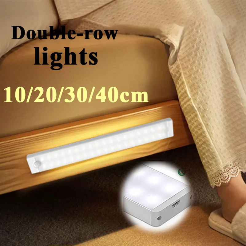 

USB Motion Sensor Light LED Under Cabinet Light for Kitchen Closet Bedroom Wardrobe Storage Room Indoor Night Light Energy