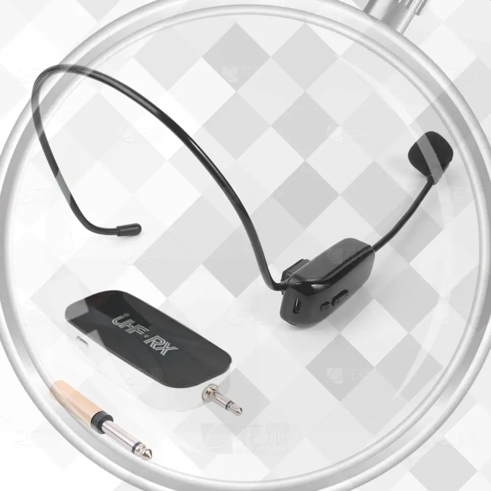 

Беспроводная гарнитура UHF 630-696 МГц с емкостным микрофоном и приемником для компьютера, игр, обучения и других аксессуаров