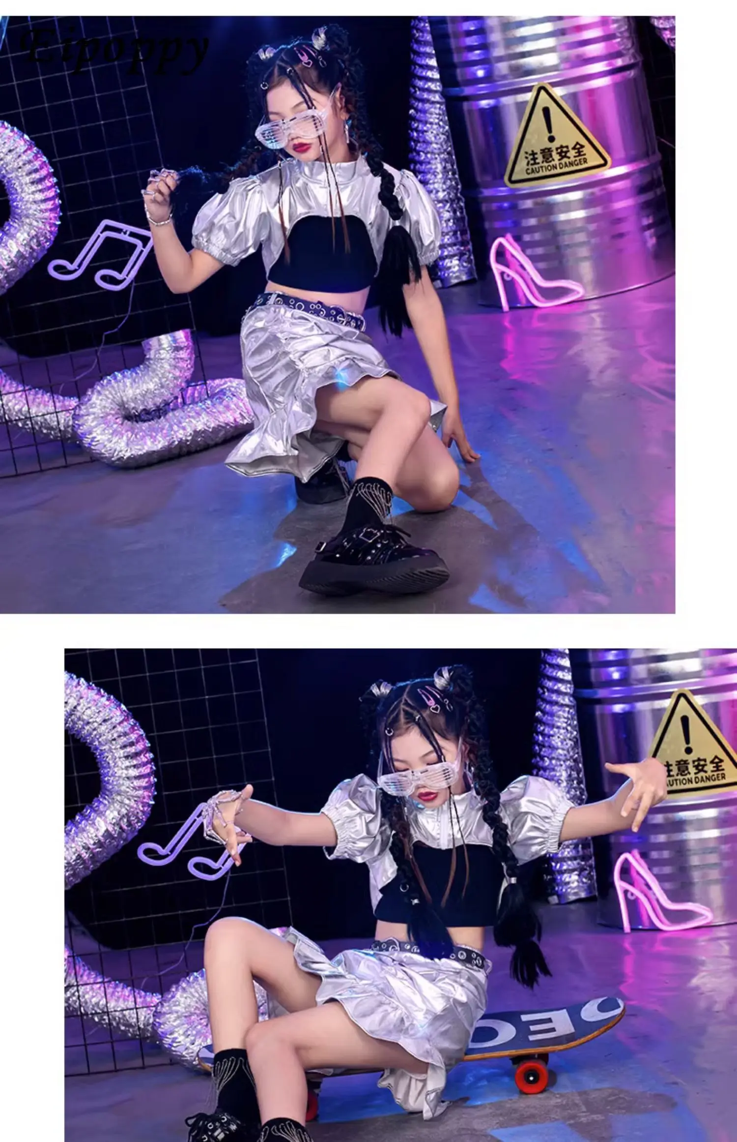 بدلة رقص الجاز للبنات ، أزياء الأطفال المستقبلية ، ملابس عصرية ، موضة للبنات