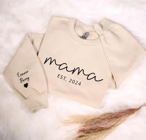 Персонализированная толстовка Mama с вышивкой