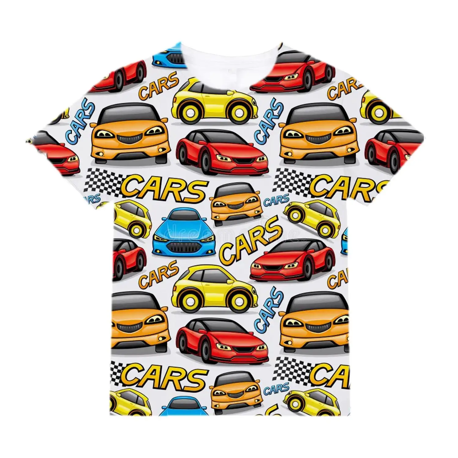 

Kids Clothes Boys Tshirt Short Sleeve Cartoon 3D Car Print Children Summer Clothes Casual Stylish Round Neck Girl Clothes Tops