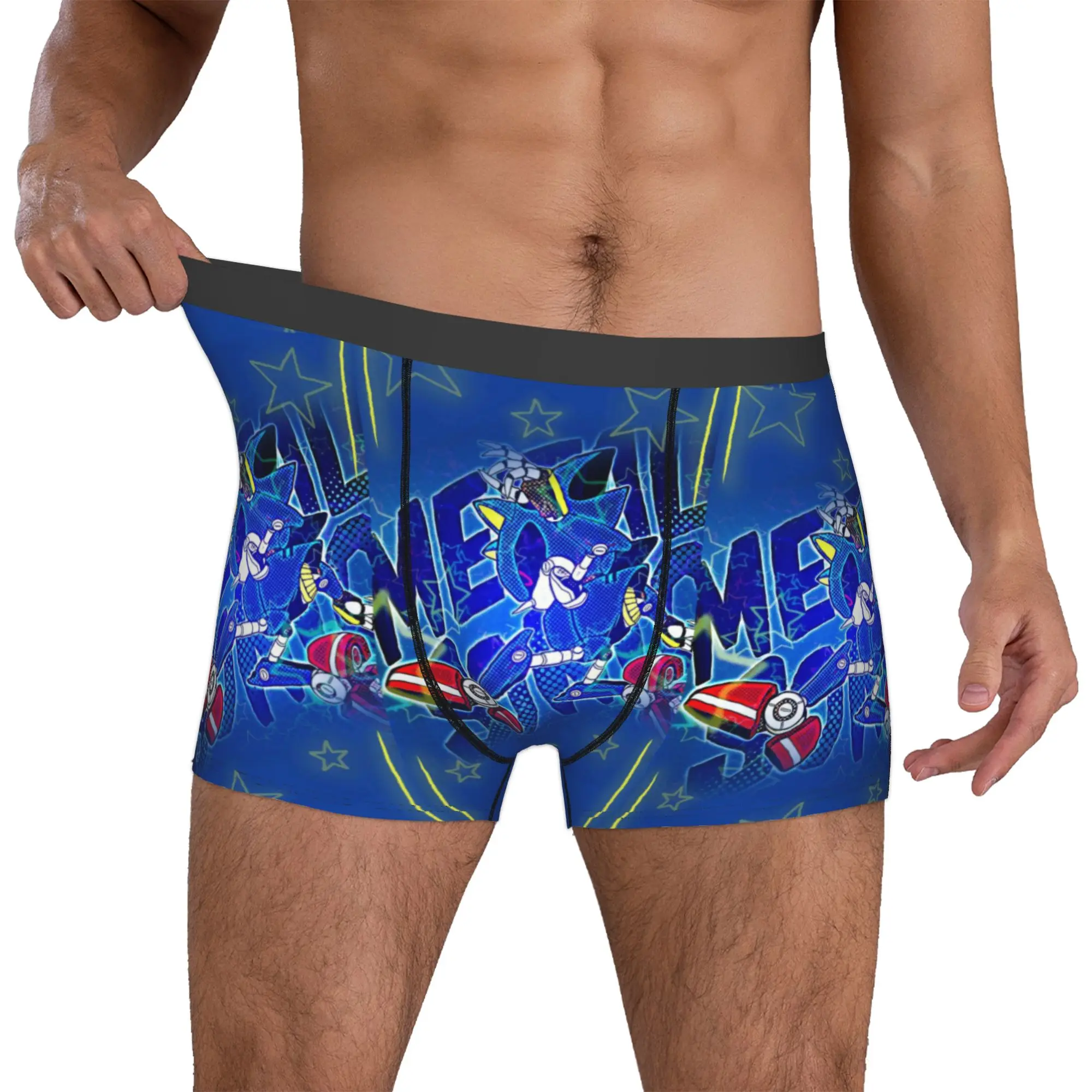 

Custom Male Funny Shadow The Hedgehogs Underwear Boxer Briefs Stretch Shorts Panties Underpants