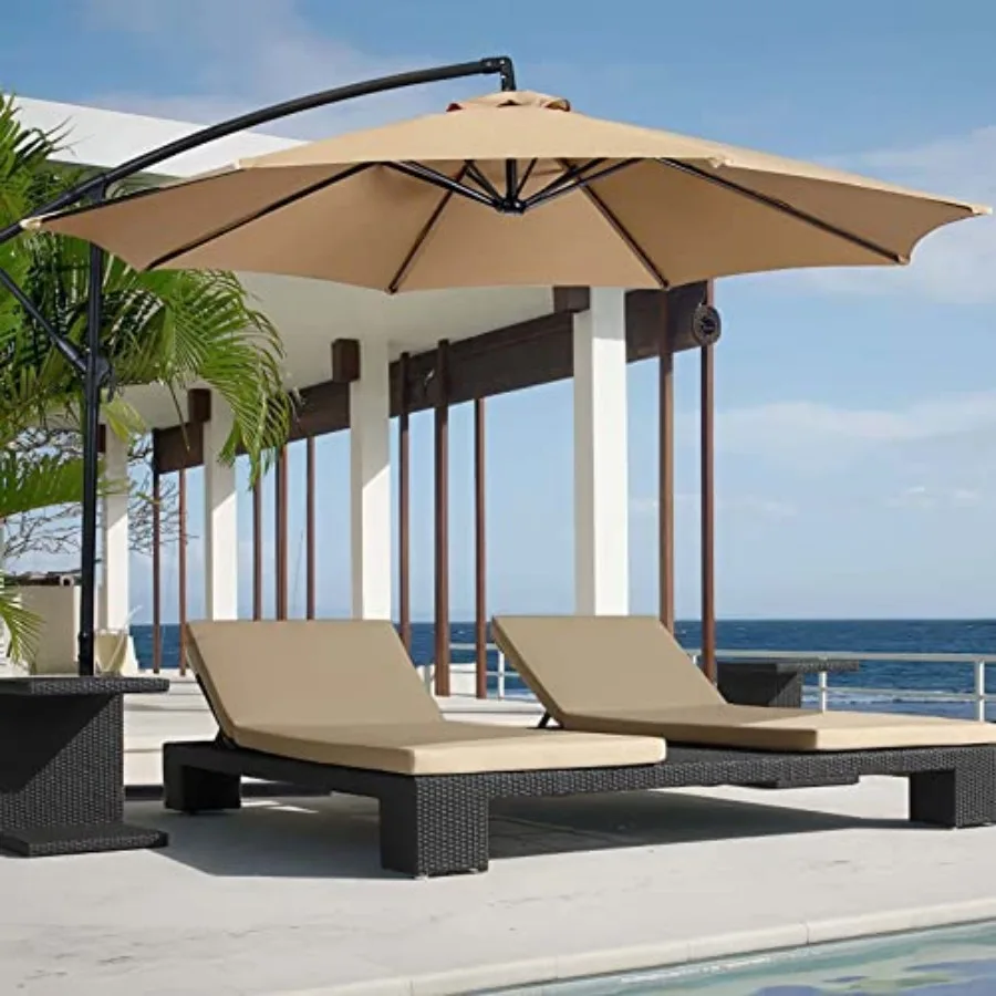 10Feet 8 Ribs Patio Umbrella Canopy,,UV30+, Water Repellent, Fade Resistant Polyester Fabric