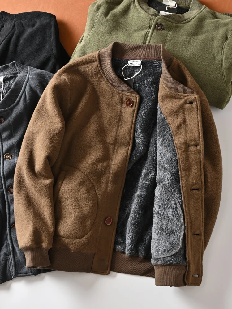 

Мужская зимняя модная бейсбольная куртка на подкладке с воротником-стойкой, толстовка с воротником-стойкой, верхняя одежда, универсальная теплая одежда God