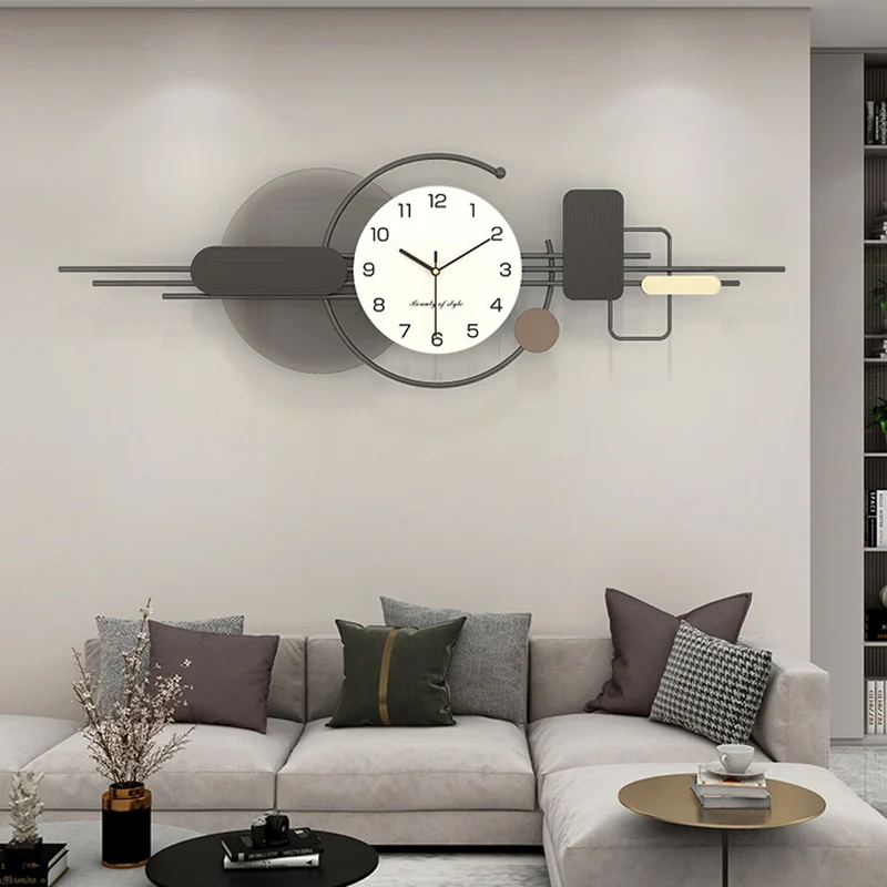 Restaurant Minimalist Wall Clocks Living Room Digital Art Mural Modern Aesthetic Wall Watch Silent Fashion Horloge Home Design