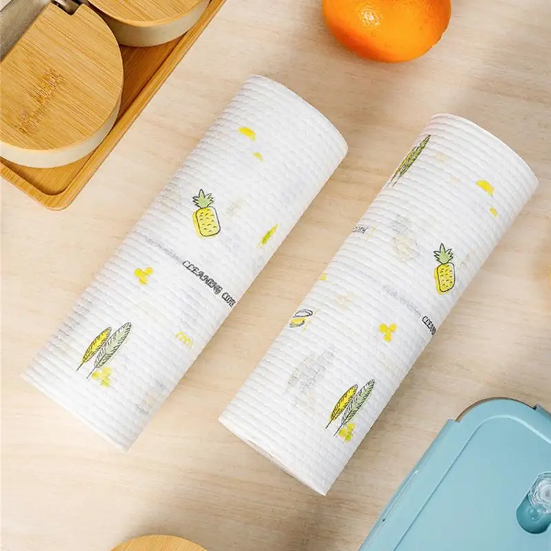 Extra Large Roll Of Wet And Dry Dual-use Dishwashing Cloth Thickened Non-woven Fabric Kitchen Paper Household Cleaning Cloths