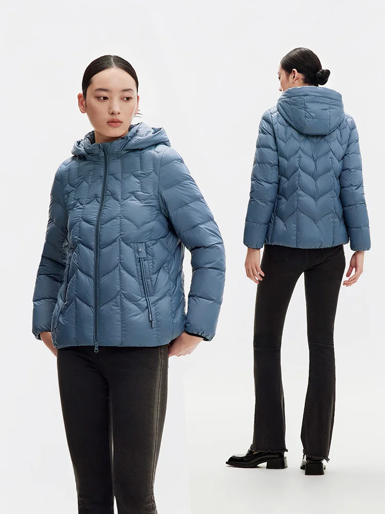 

Chericom женский легкий зимний пуховик с воротником-стойкой и капюшоном, короткий пуховик с прямыми карманами на молнииY299055Y