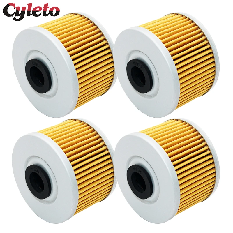 2/4/6pcs Cyleto Motorcycle Oil Filter for Kawasaki BN125 Eliminator Ninja 125 Z125 KL250 BX250 Z250 Z250SL KSR110 KFX450R KX450F