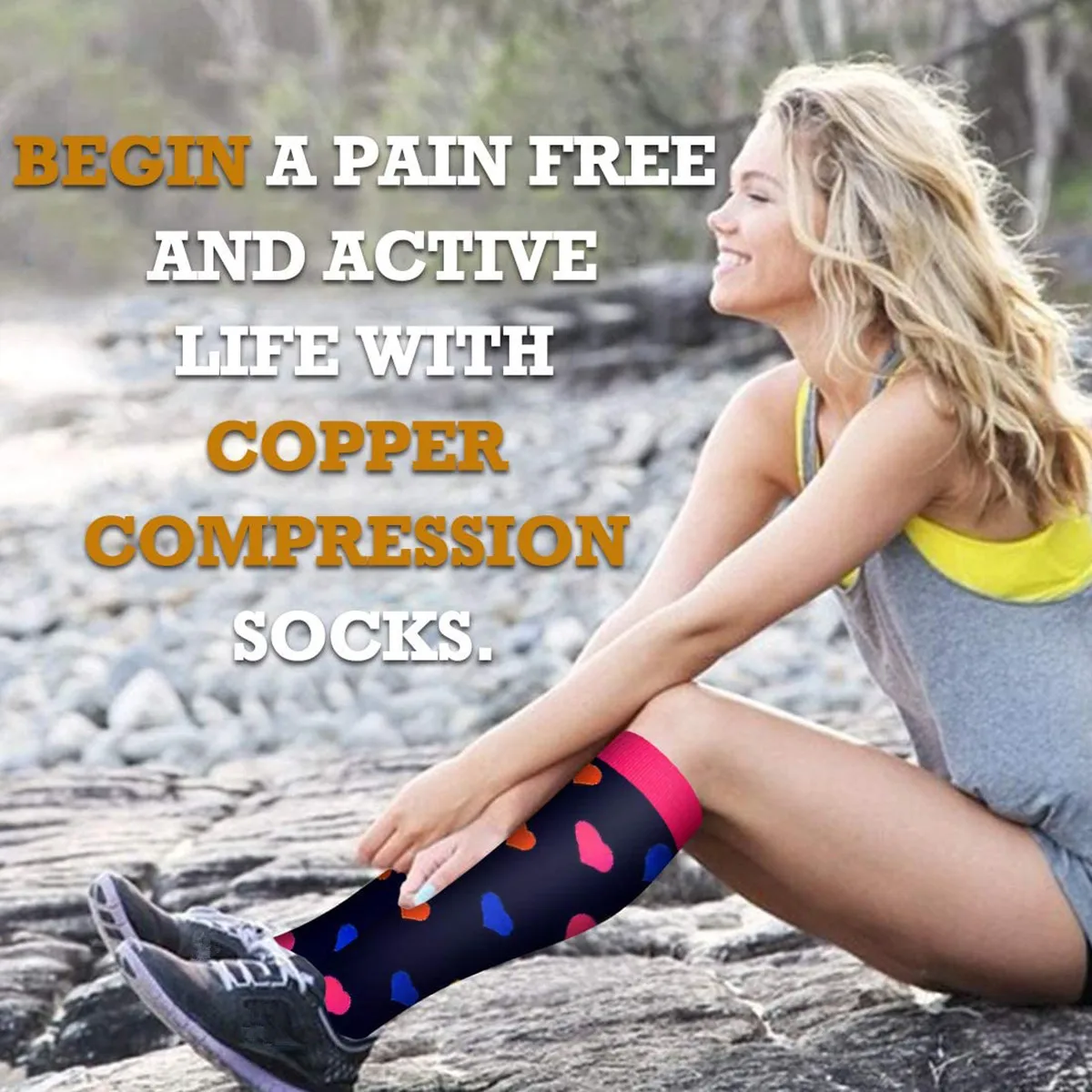 1 Pairs Random Unisex Compression Socks Circulation Cycling Running Nursing Hiking Travel Recovery Varicose Veins Sports Socks