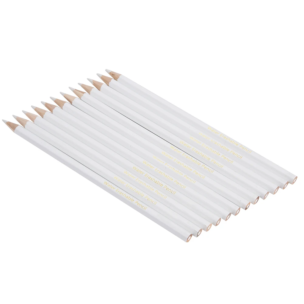 Lápices de tela para costura, lápices solubles en agua, borrables, marcador de sastre, tiza de modista para Sastre, herramientas de trazado para el hogar, 12 piezas