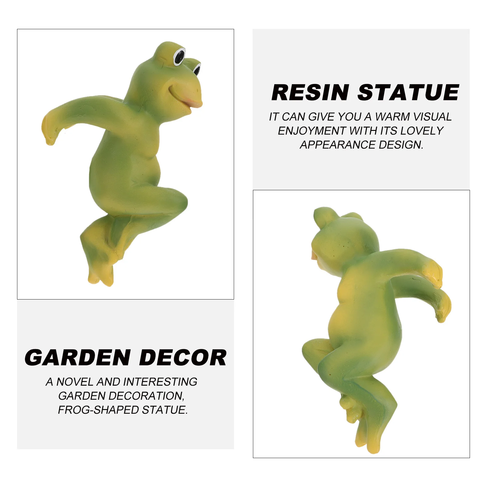 

1Pcs Frog-Shaped Garden Resin Statue Durable Yard Adornment Lovely Outdoor Resin Craft Decoration Frog-Shaped Garden Decor