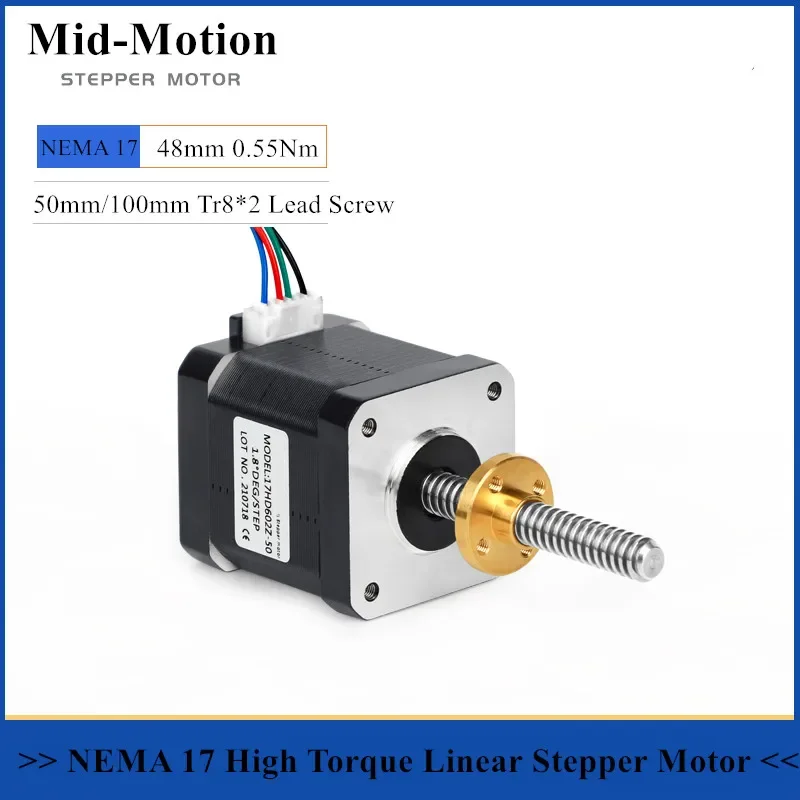 Linear stepper motor NEMA 17 40mm stepper motor with lead screw 100-300mm Tr8