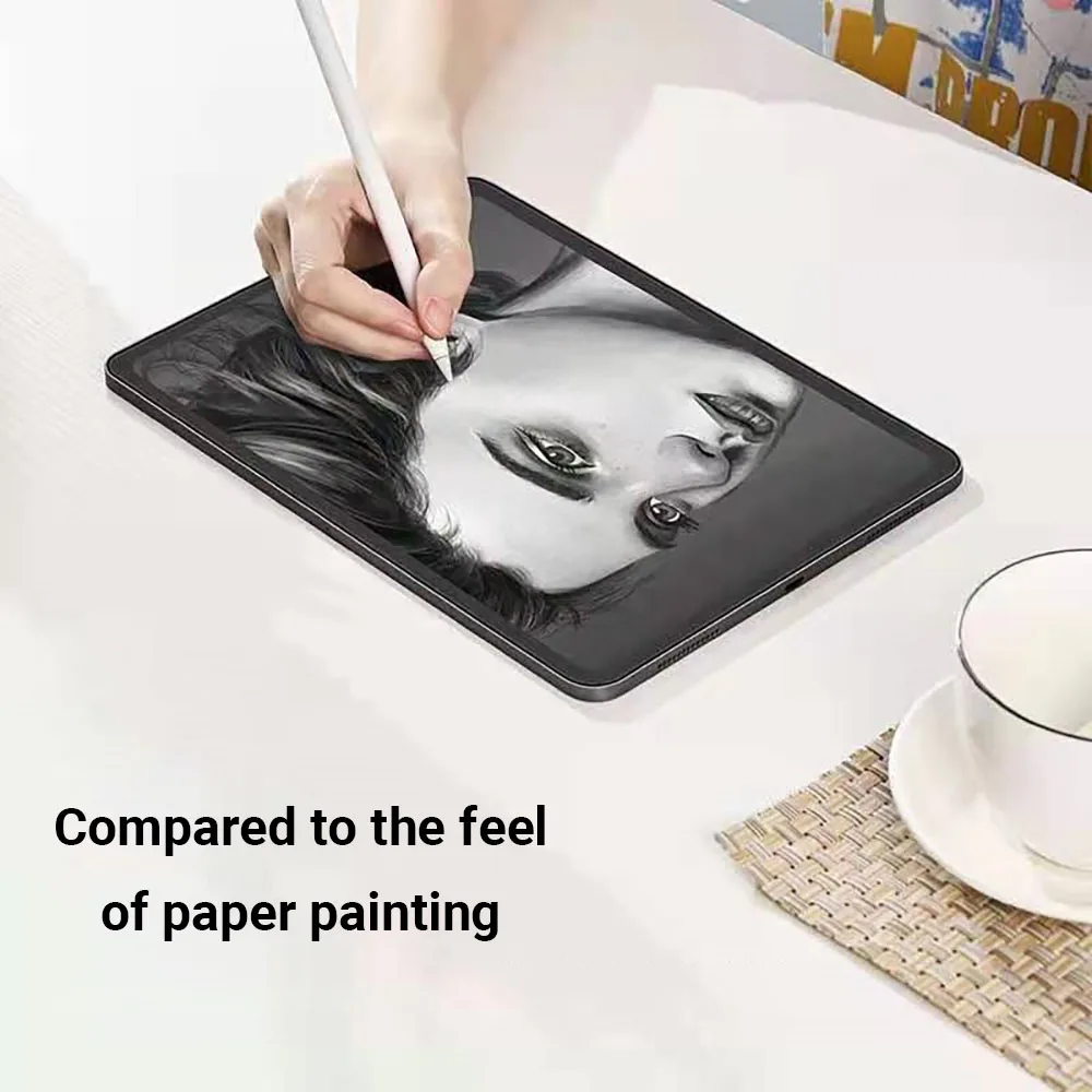 واقي شاشة مثل الورق غير اللامع لجهاز iPad Air 13 11 M2 M3 5 4 3 2 Pro 13 M4 12.9 10 9th 10th Gen A16 Mini 6 7 10.9 2025