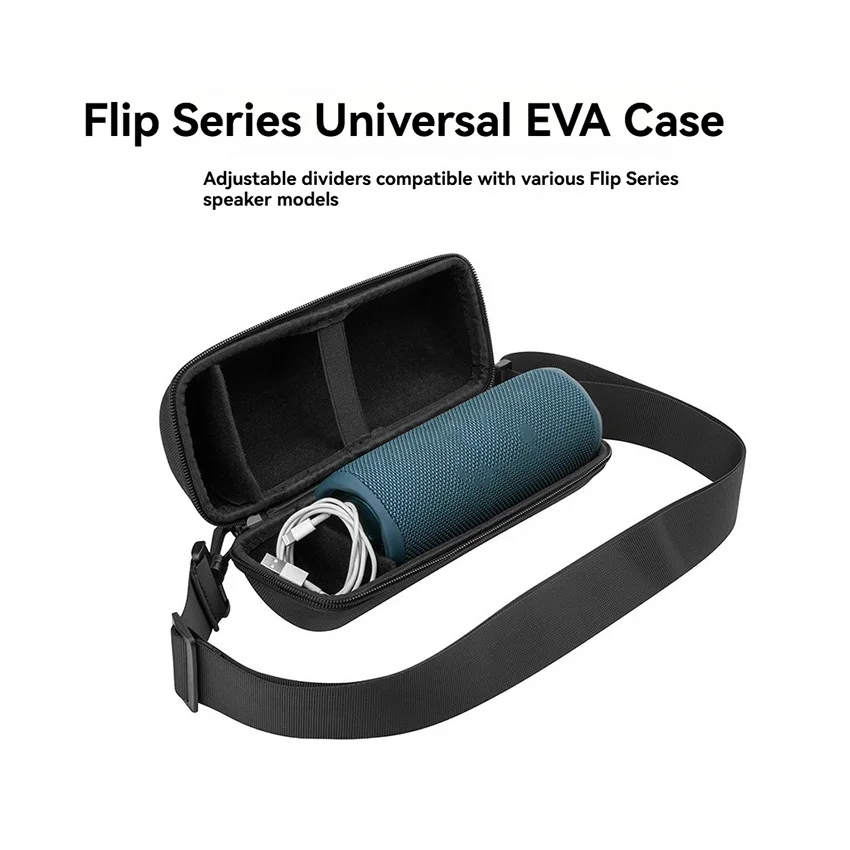 For Flip 5/6/7 Storage Case Portable Speaker Shoulder Bag Adjustable EVA Speakers Accessories