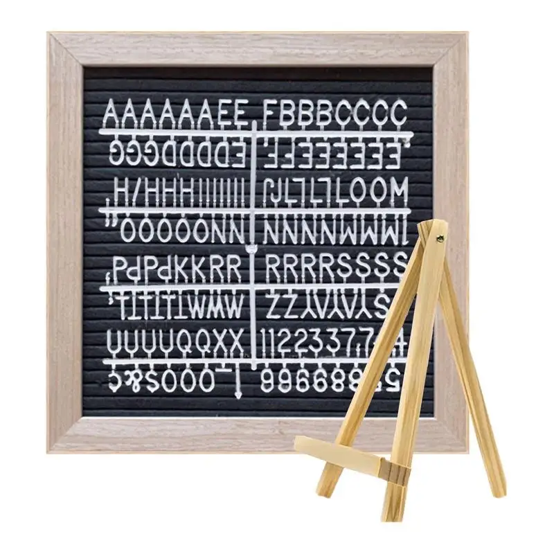 

Felt Letter Board Wooden Small Message Board Fashionable Mother's Day Decoration Elegant Announcement Sign With Stand For Home