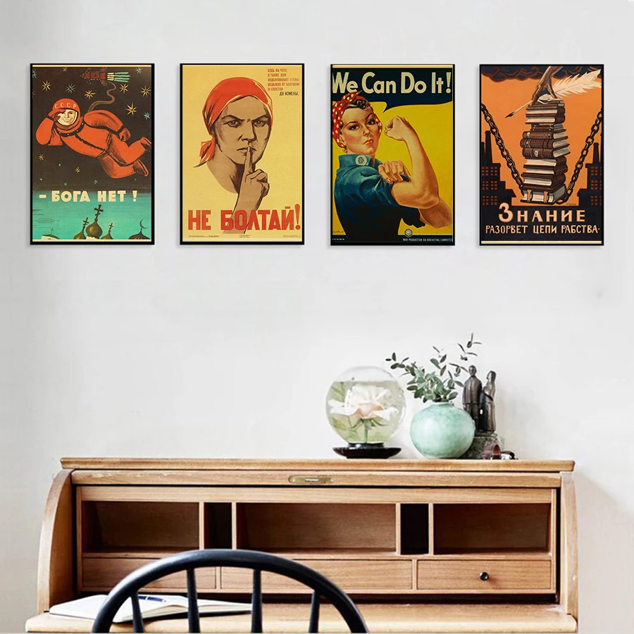 Radziecki zsrr CCCP plakaty Celebrity Stalin Retro Kraft papierowa naklejka Vintage Room Home Bar wystrój kawiarni sztuka estetyczna malowanie ścian