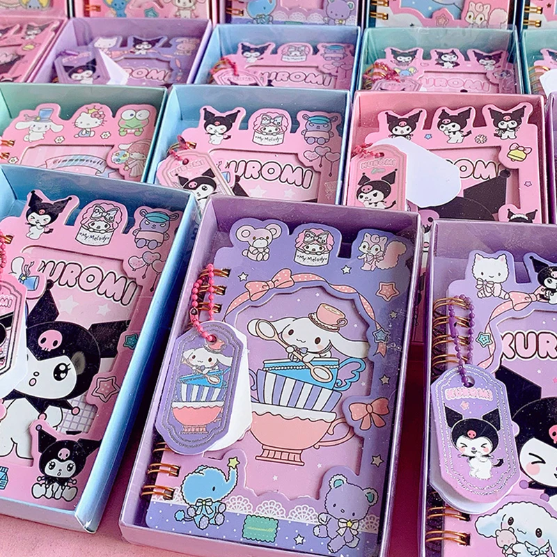 4pcs Sanrio Coil Notebook My Melody Kuromi Cinnamoroll Notepad Diary Planner Agenda Memo Office School Supplies Stationery