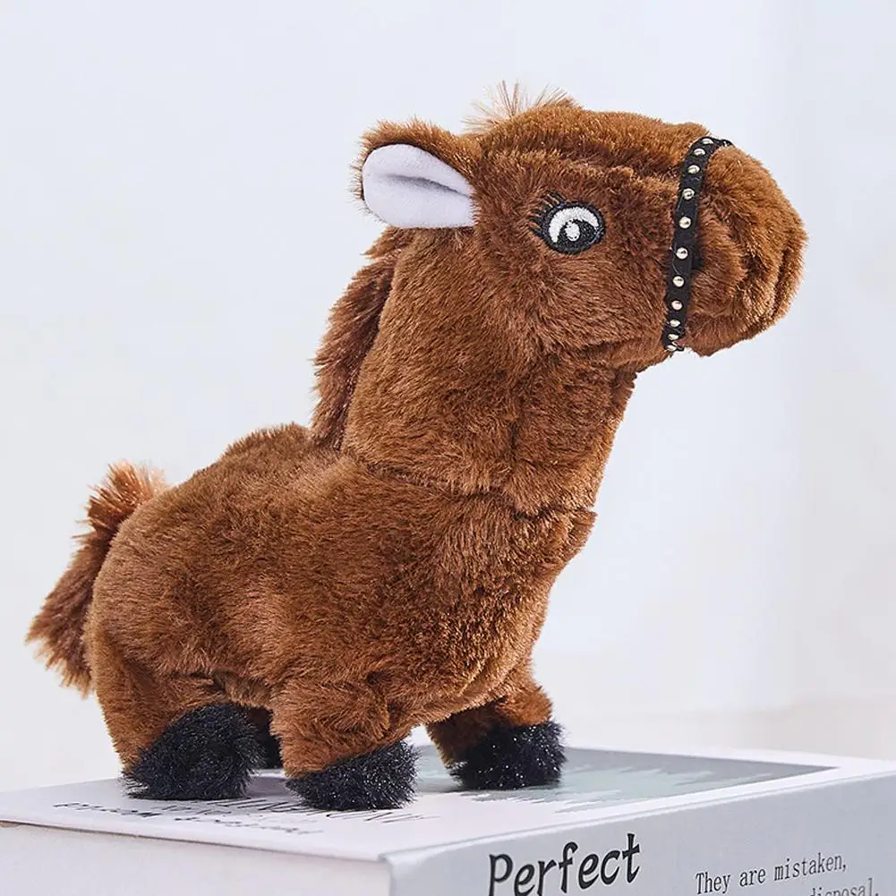 

Simulated Walking Horse Plush Doll Walks and Makes Sounds Moving The Tail Electric Horse Plush Toy Walking Horse Doll