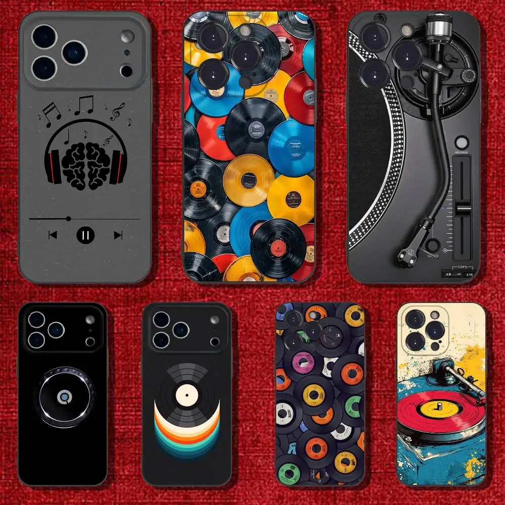 

DJ Controller Vinyl DJ Phone Case For iPhone 6,17,16,15,14,13,12,11 Plus,Pro Max,XS,X,XR,SE,Mini,8,7,Soft Silicone Black Cover
