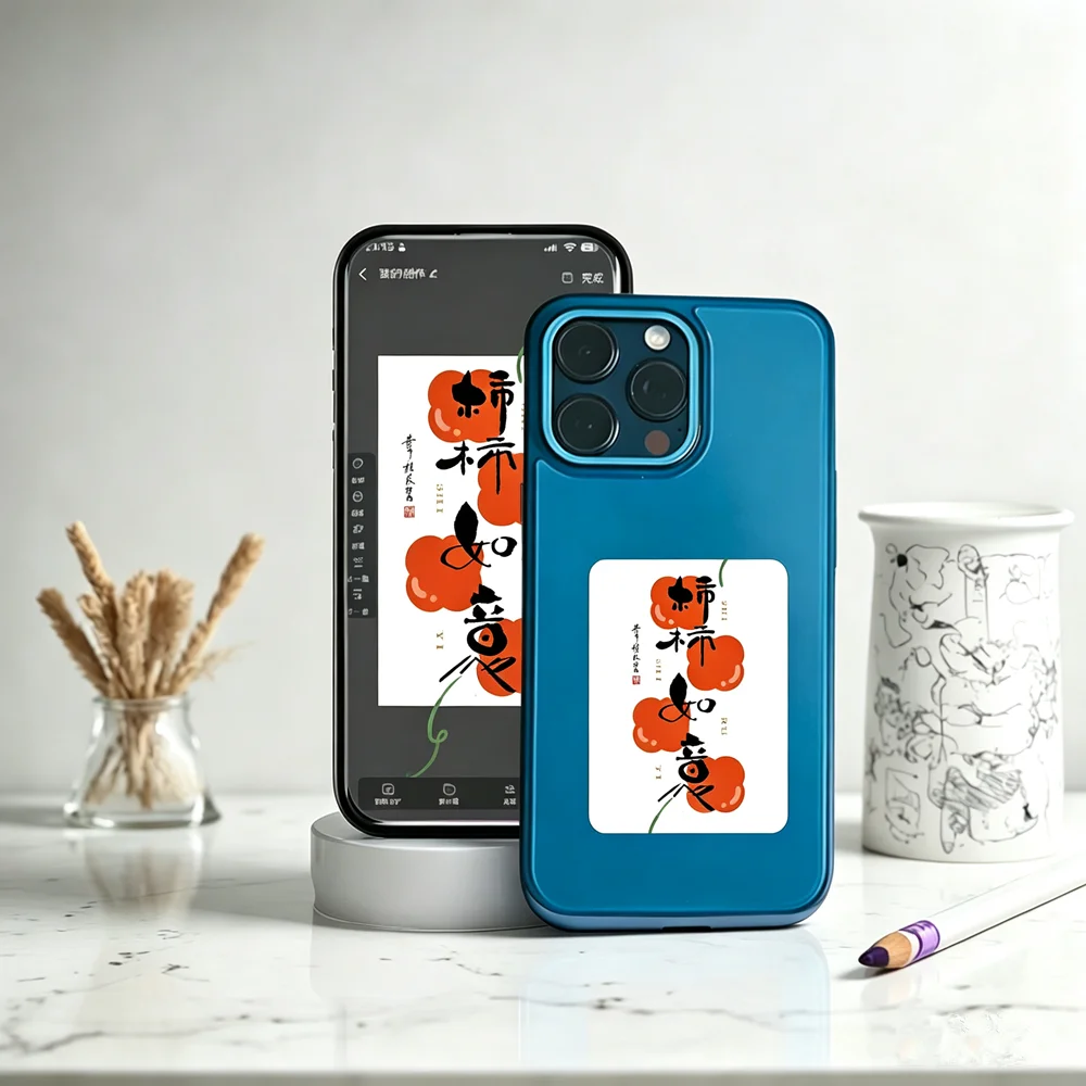 Smart E-ink Screen Phone Case For iPhone 15 14 13 Pro Max NFC Refesh Photo Anime Characters Girl Phone Cover 3 Color Display