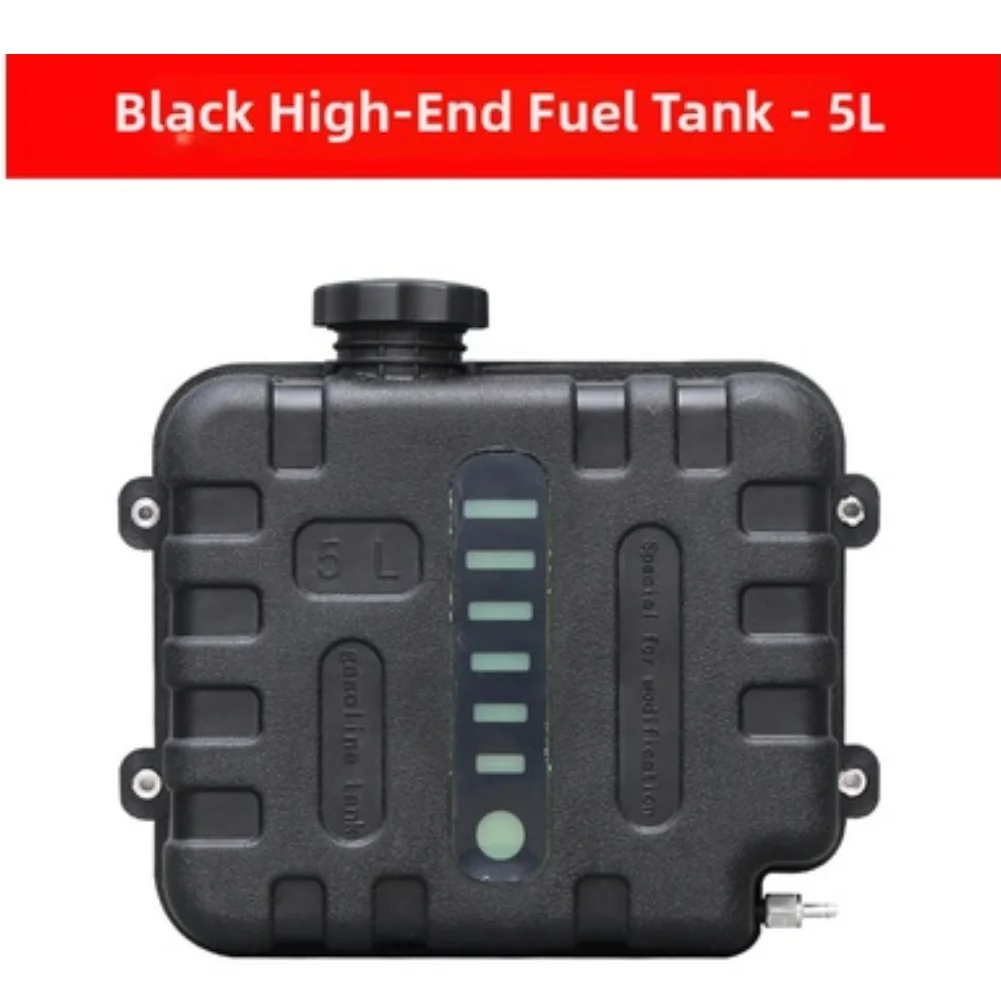 Black 5L Plastic Diesel Fuel Tank for Parking Use Portable No Drill Installation Low Temperature Resistant Storage Container