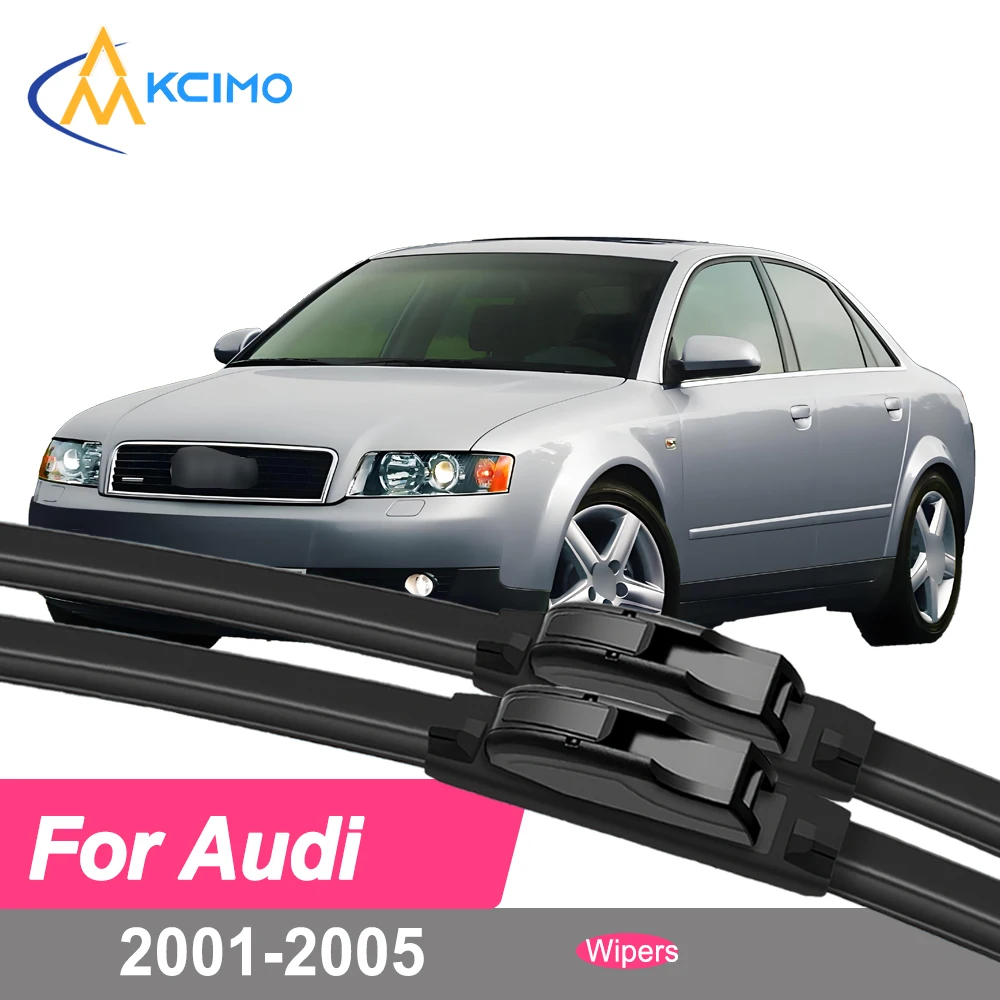 

Premium Rubber Durable Silent Windshield Wiper Blades 2pcs for Audi A4 B6 8E 8H 2001-2005 S4 RS4 Front Wiper Blades Set