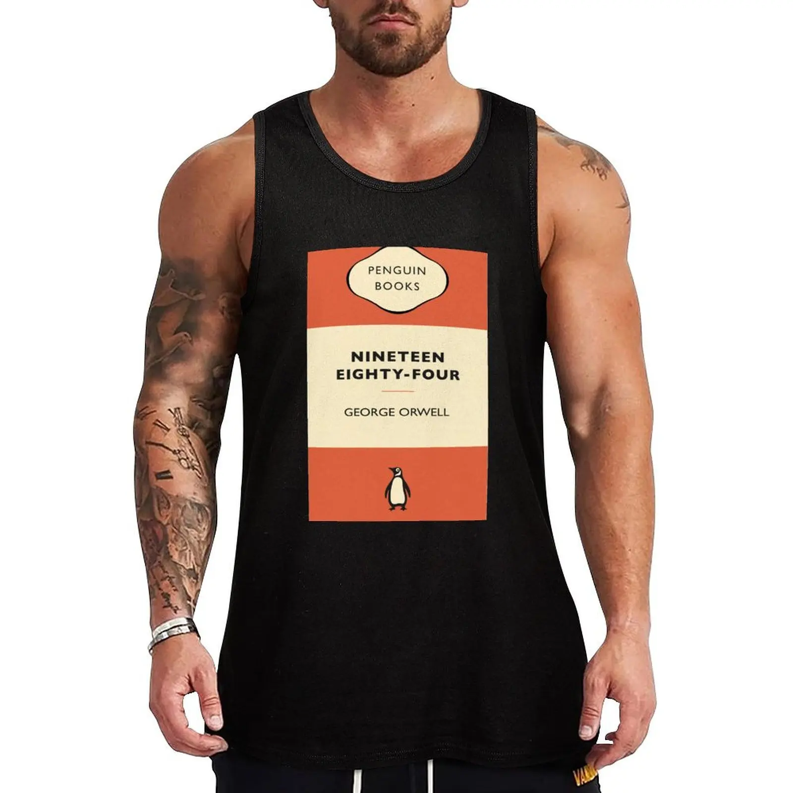 Penguin Classic Nineteen Eighty Four by George Orwell Camiseta regata que absorve a umidade, camiseta atlética para treino e academia