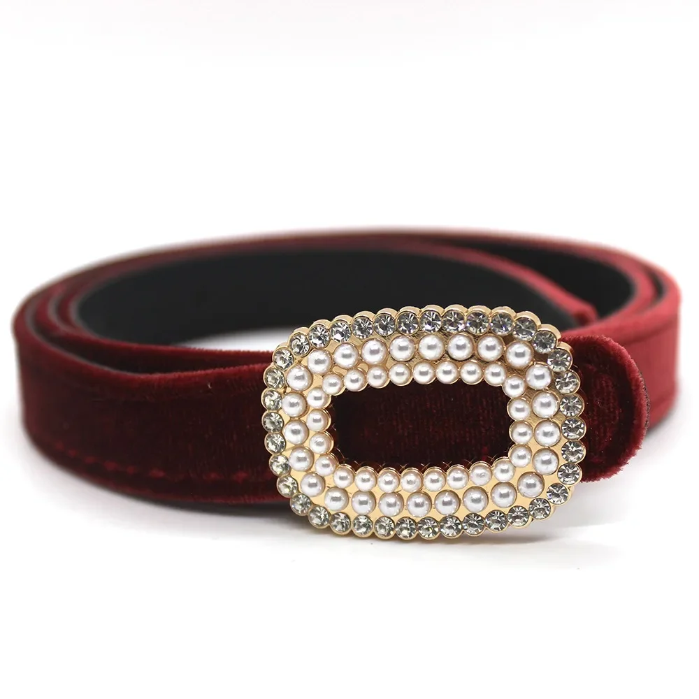 Mode Retro Fluwelen Riem Casual Klassieke Stijl Broekriem Jeans Trendy Tailleriem